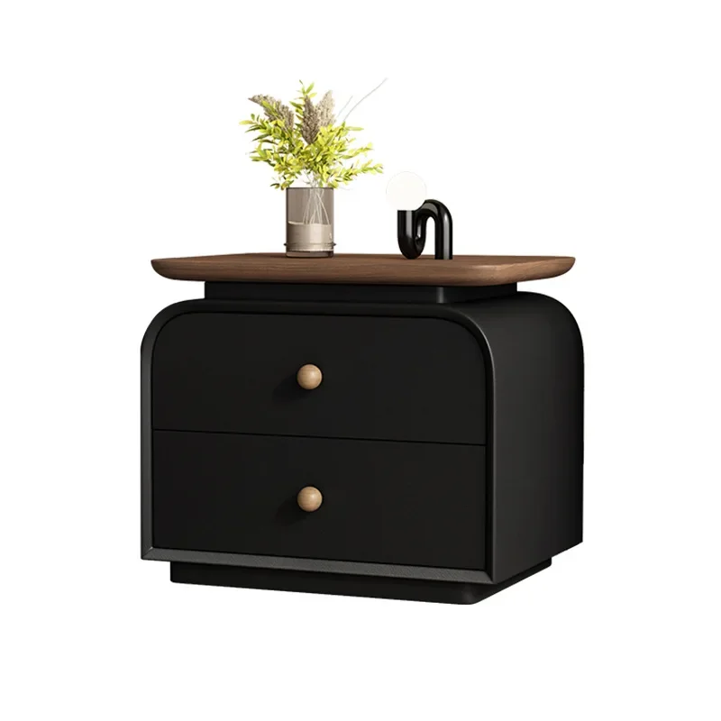 All solid wood small bedside table Italian bedroom bedside storage cabinet