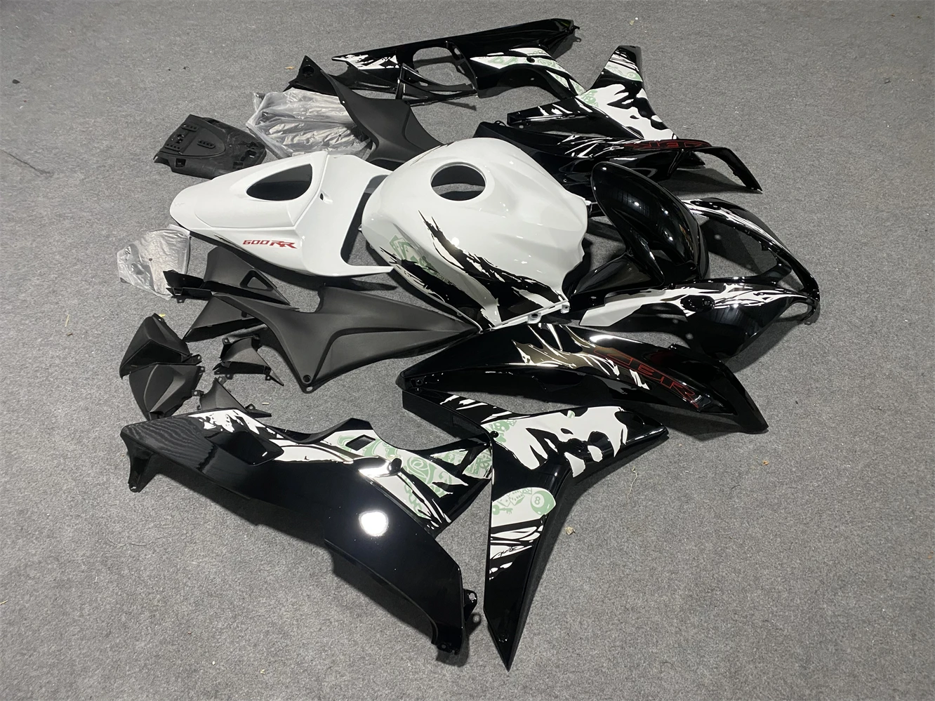 Motorcycle Fairing Kit suitable for CBR600RR 07-08 CBR600 F5 2007 2008 Fairing Women's print Black and white