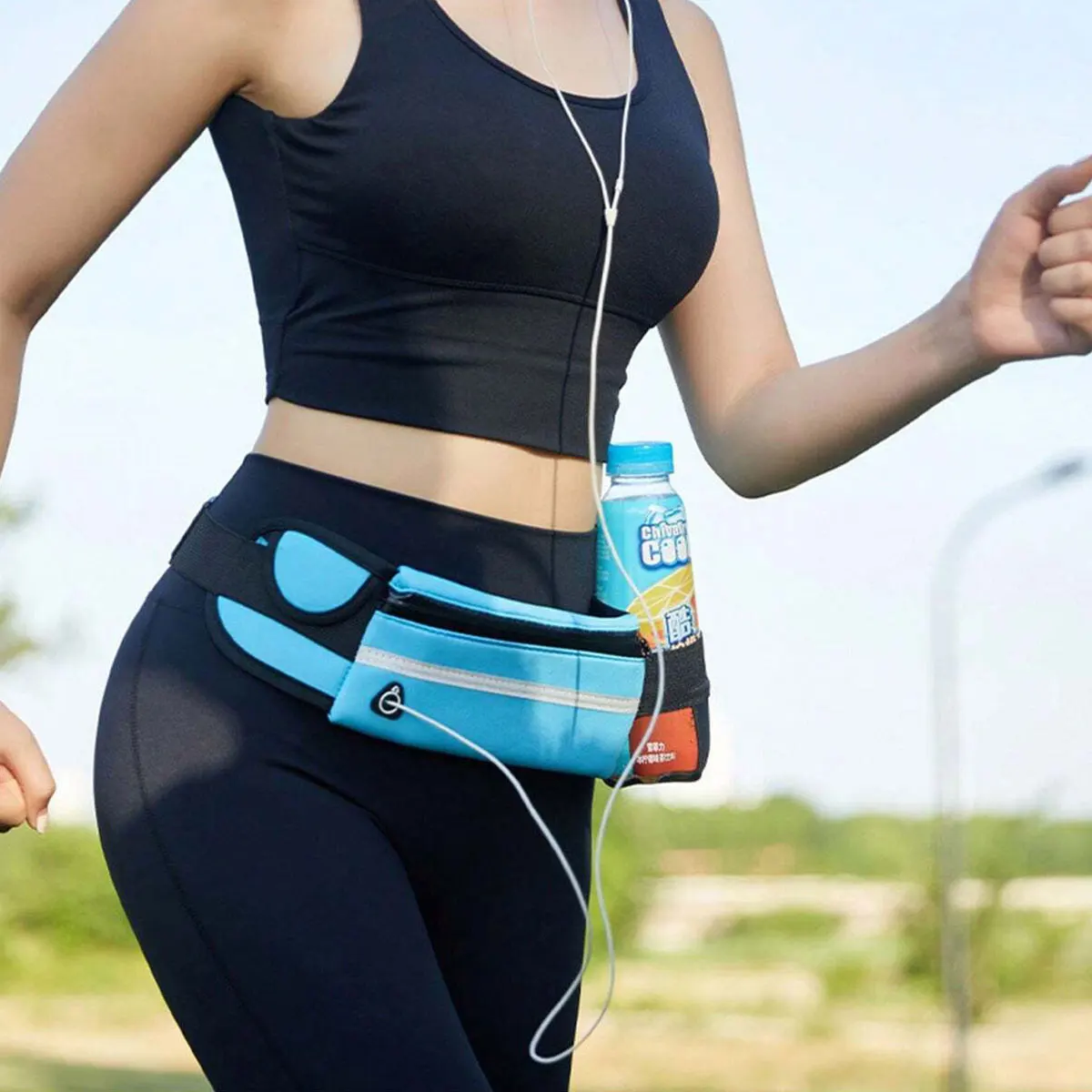Lauf-Handytasche für die Taille, Outdoor-Fitness-Aufbewahrungstasche, Sport-Gürteltasche, Handytasche aus Tauchmaterial – Detail 8