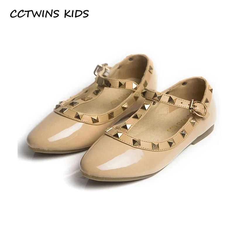 CCTWINS KIDS spring autumn girls brand for baby shoes stud Single shoes children sandal toddler princess flats party Dance shoes