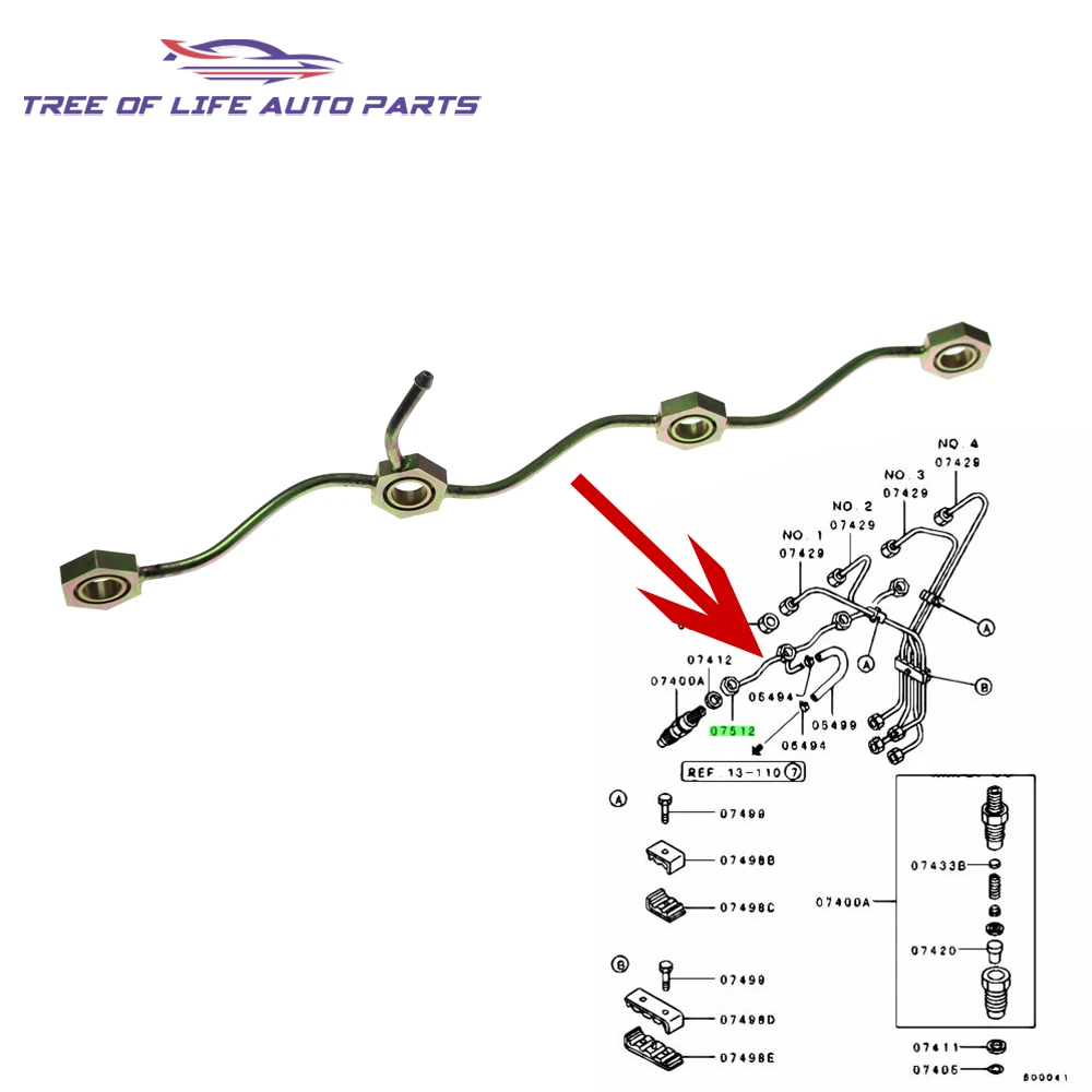 Novo Tubo de Retorno de Óleo 4M40 para Mitsubishi Delica L200 Pajero V26/V36/V46 PD8W PE8W PF8W K67T K77T KB7T 2.8D ME200462