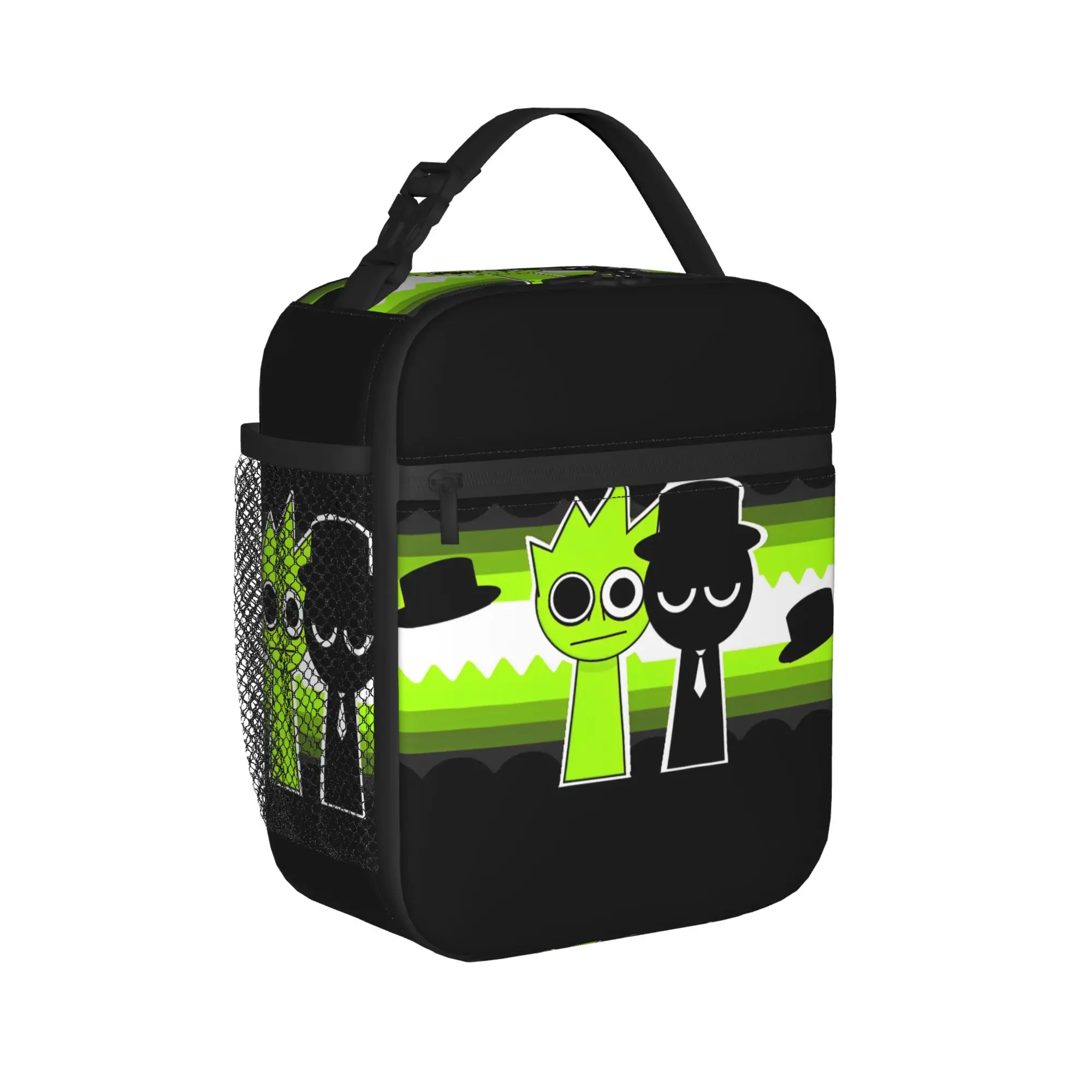 Cartoon Sprunkis Game Thermal Insulated Lunch Bag for Work  Portable Food Container Bags Cooler Thermal Lunch Boxes