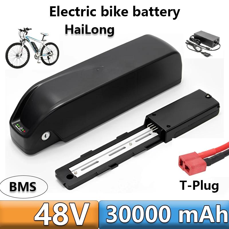 

Original eBike Battery 48V 30Ah Hailong 30A BMS Electric Bicycle Lithium Battery Pack For 1500W 1000W 750W 500W 250W Motor