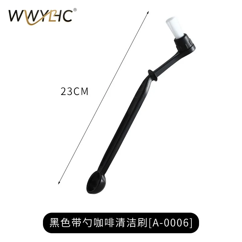 Suitable for Coffee Machine Brewing Head Cleaning Brush Plastic Elbow Hard Bristle Nylon Head Matching Utensils