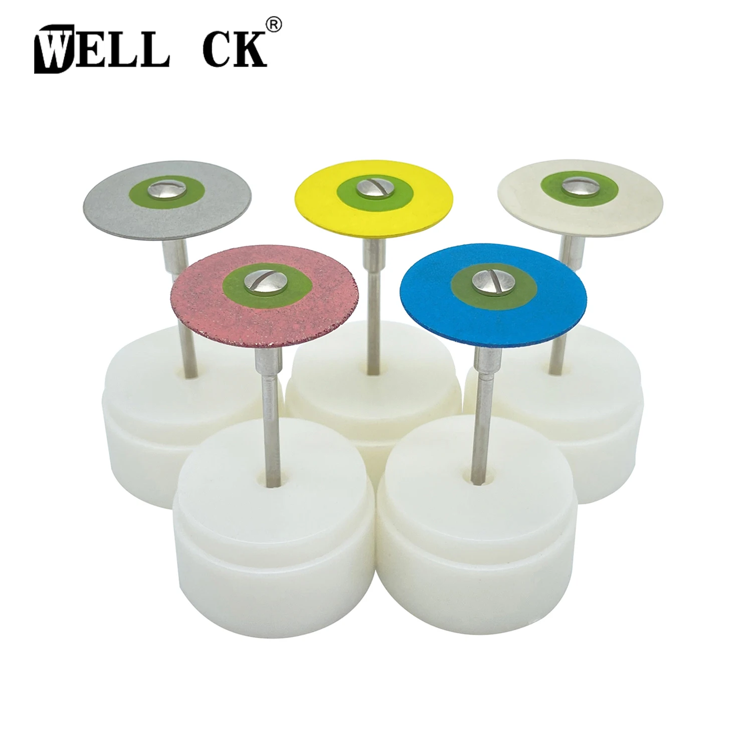 1Pc Dental Rubber Diamond Polisher Polishing Wheel Disc Grinder For Zirconia Porcelain Workpiece Dental Lab