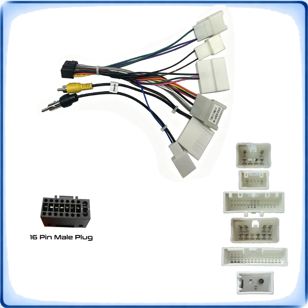 10Pin to 16Pin Car Radio Wiring Harness Adapter for Subaru Legacy Outback BN / BS 2015 High Version Rear Camera Cable