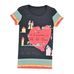 Lovely cartoon print Womens T Shirts Short Sleeve Tops Tees cotton Tshirt Ladies graffititops loose woman's shirts