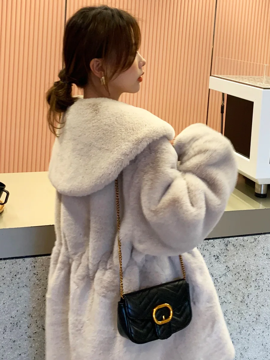 フェイクファー トップコート レディース テーラード ミッドロング クラブ ヤング 日本風 レース付き 暖かい ターンカラー 快適 デイリー ハイエンド OL