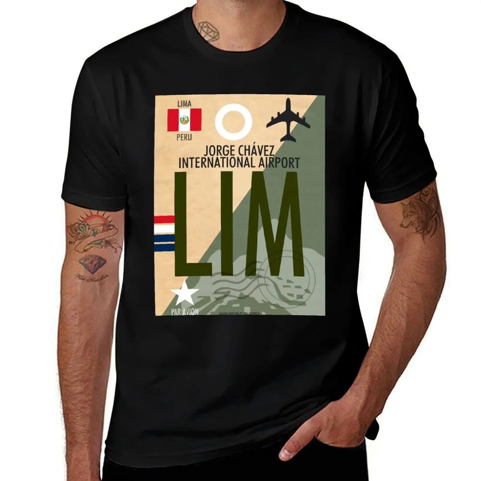 

Jorge Chavez International Airport LIM Luggage Tag Baggage Tag Airport Code LIMA PERU SOUTH AMERICA T-Shirt