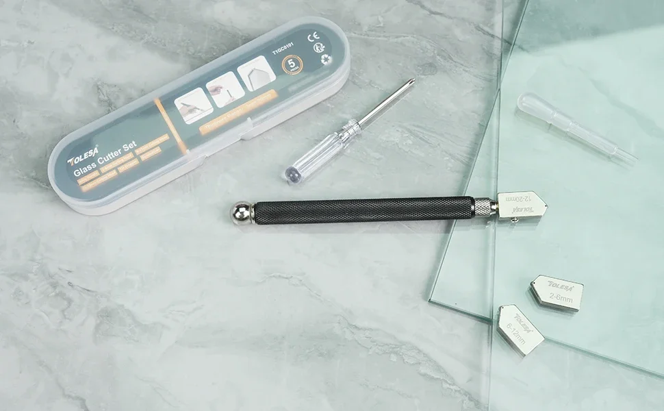 TOLESA Glasschneider 2mm-20mm, Verbessertes Glasschneidewerkzeug, Glasschneidewerkzeug mit automatischer Ölzufuhr und Box zum Glasschneiden – Detail 7