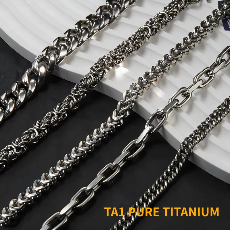 

Fashion Pure Titanium Bracelet Cuban Keel Horse Whip Twisted Chain For Men Women Skin Friendly Non-Allergic Bath Sweat Bracelets