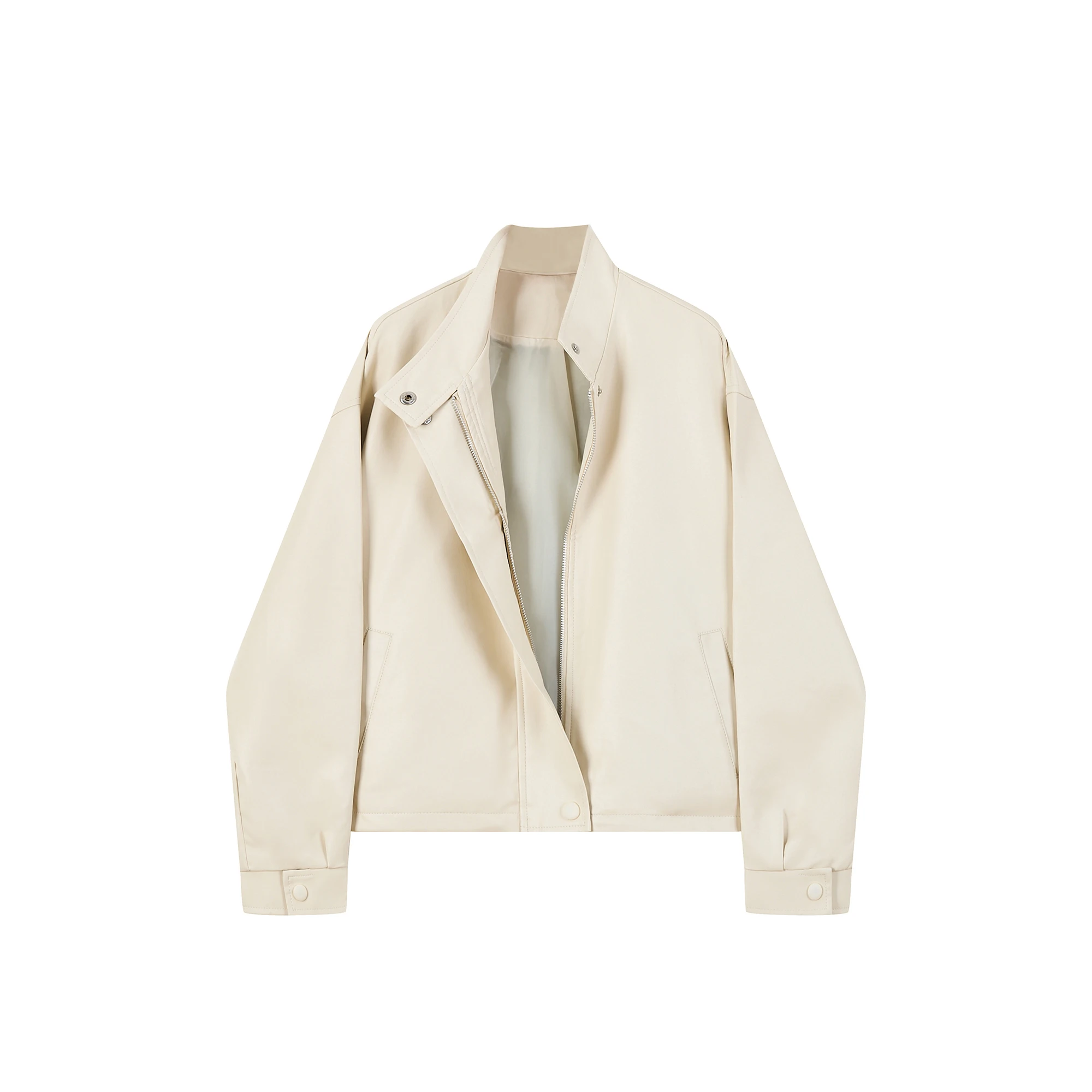 Sele Brown PU Leather Jaet المرأة الخريف Faion ريترو هونغ كونغ Sle التخسيس تنوعا دراجة نارية الملابس الأعلى #5