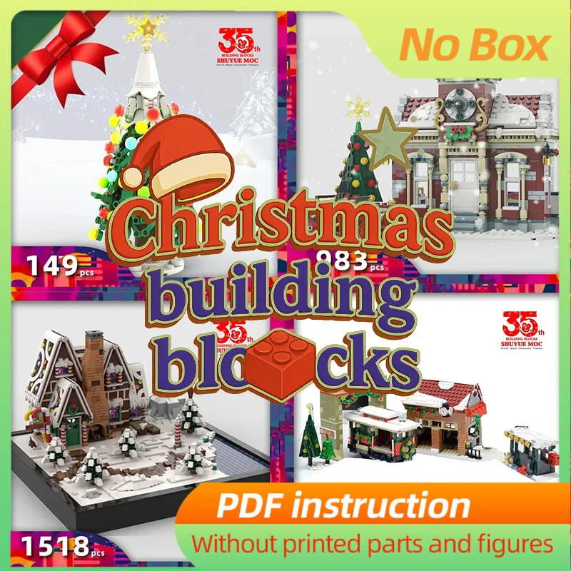 

Наборы рождественской деревни — комплект рождественских строительных блоков с отпускным домом, праздничным поездом, почтовым офисом и многого другого