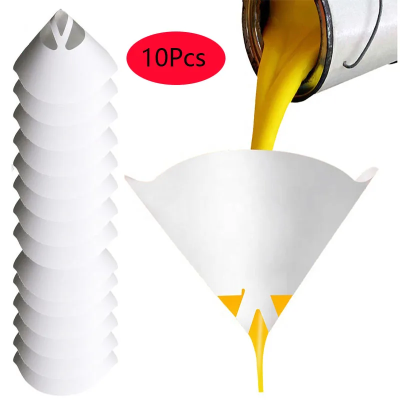 10Pcs 100 Mesh Paint Filter funnel Paper Purifying Straining Cup Disposable  Paint Filte Conical Nylon Micron Paper Funnels