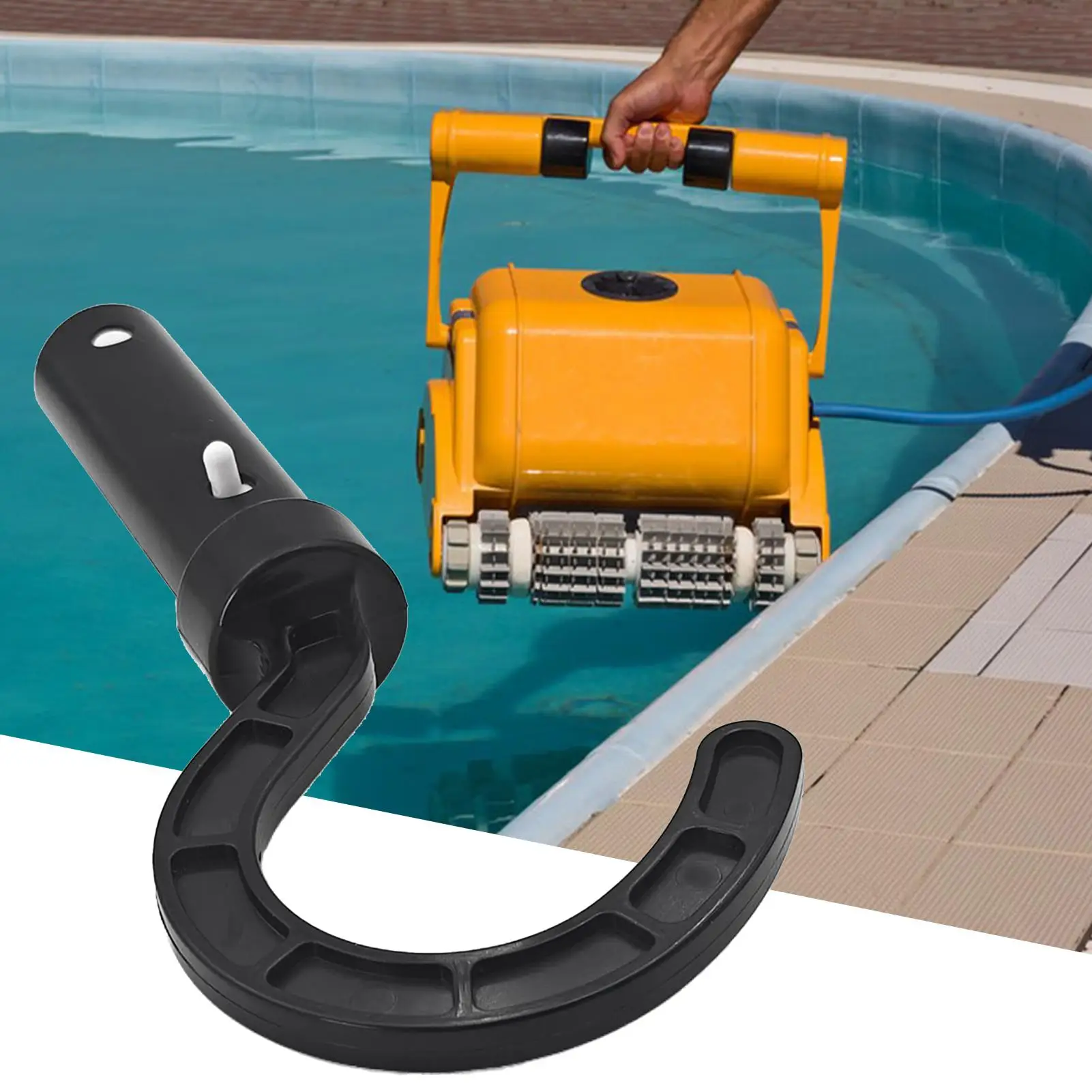 1pc General Pool Vacuum Robot Telescopic Pole Hook, Hook for Pool Pole,Pool Hook Accessories pool cleaner robot cleaning tools