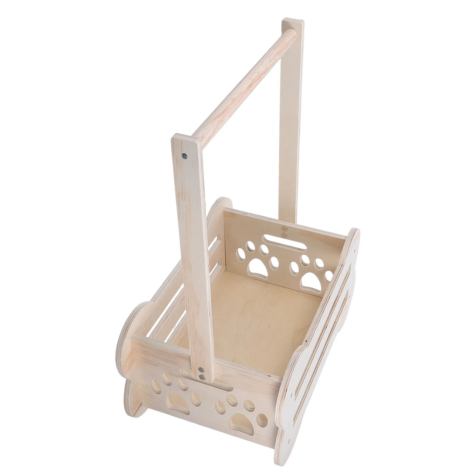 Wooden Baby Shower Basket Baby Storage Nursery Crate Hamper Sturdy Handle Spacious Clothes Organizer Newborn Gift for Parents