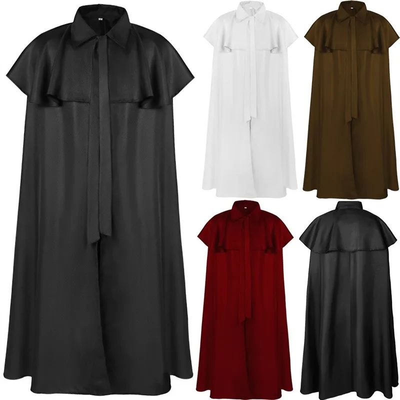 

Renaissance Hooded Cloak Church Priest Death God Cosplay Robe Stage Costume Halloween Traditional Chinese Ethnic Women's Wear
