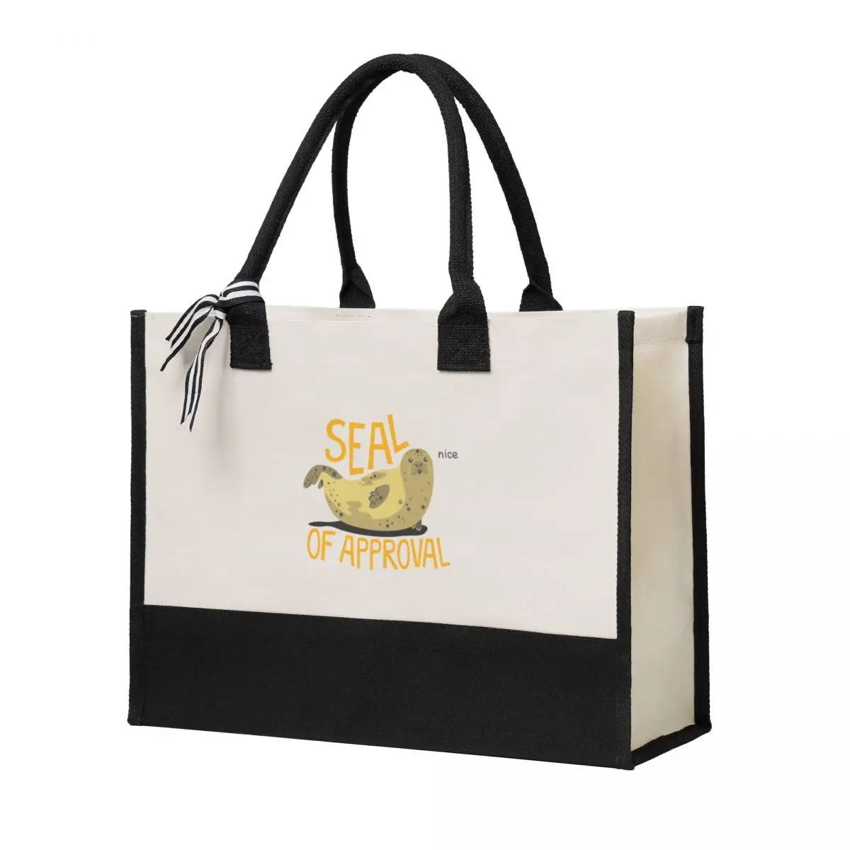 

Canvas Gift Shopping Bag Seal Of Approval Canvas Large Capacity Bag Customizable Quality Gifts