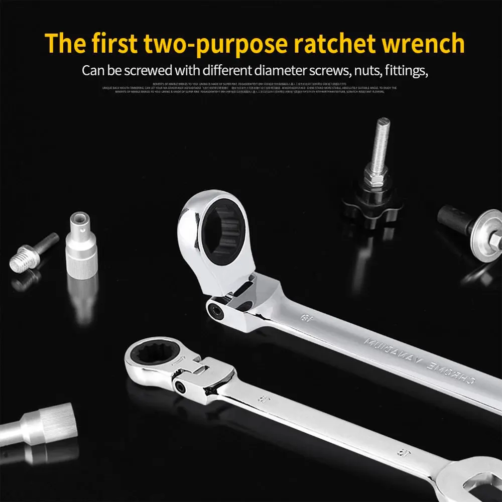 Binoax 6–24 mm Ratschenschlüssel, flexibler Kopf, doppelter Verwendungszweck, Ratsche, zu reparieren, Ratschen-Kombinationsset, Auto-Handwerkzeuge – Detail 3