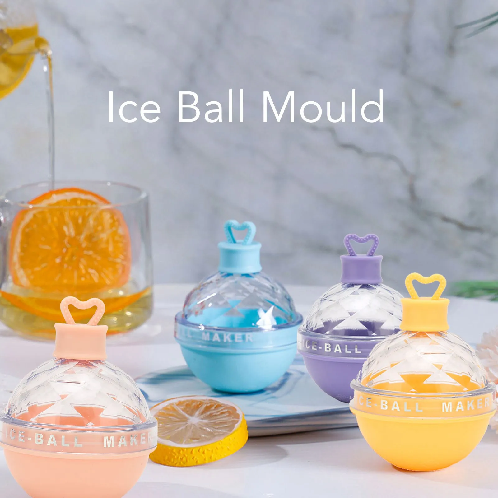 

Ice Ball Mould Ice Ball Mould Soft Bottom Cute Shape Round Ice Mold Maker for Wine Coffee Fruit Tea Trays Round Ice Box