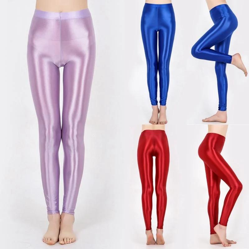 Gym Ballet Dance Pants Bright Pantyhose Glossy Pant Soft Seamless Trousers Silk Smooth Tights Women Glitter Satin Stockings Girl