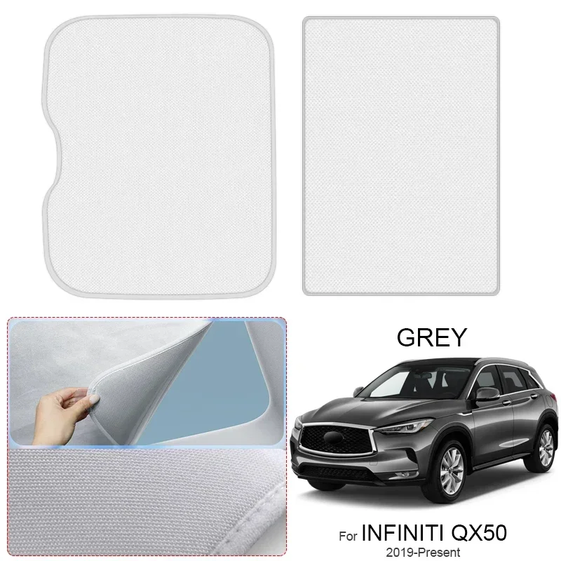 

For Infiniti QX50 2019-Present Car Suede Fabric Anti-uv Electrostatic Adsorption Sunroof Sunshade Auto Heat Insulation Skylight