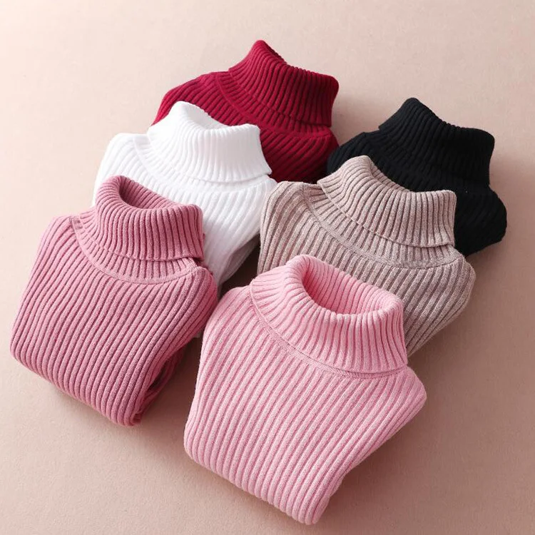 Plush High-Neck Turtlenecks Slim Fit Thermal Base Layer Sweaters for Kids | Cozy Autumn & Winter Warmth for Medium