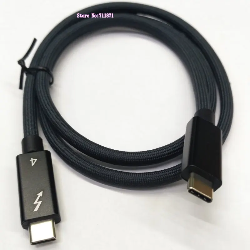 Maglia tessuta in cotone da 80 cm Maschio a Maschio Veloce 4.0 USB Tipo C Cavo dati di ricarica Linea 8K Usb4 Tipo-C Cavo dati per Thunderbolt 4