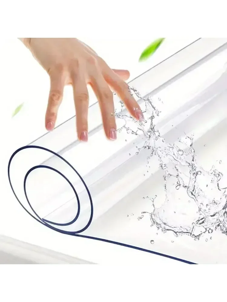 Plastic Table Cover Rectangle Clear Desk Mat Vinyl Table Top Protector PVC Night Stand Table Cover Mat for Coffee Table