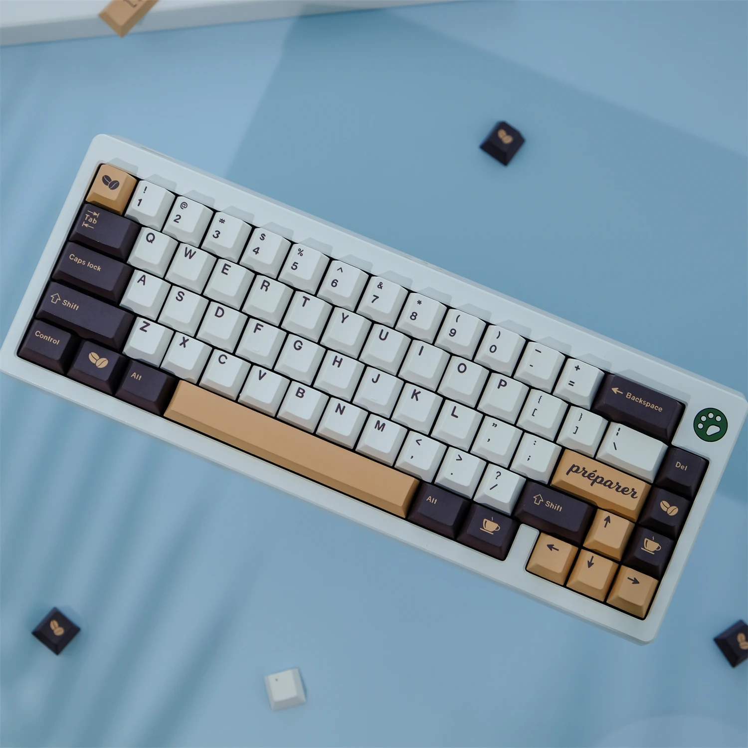 

129 Keys/Set GMK Coffee Keycap Cherry Profile PBT Dye-Sublimation Keycap for MX Switch 60% 80% 100% Layout Mechanical Keyboard