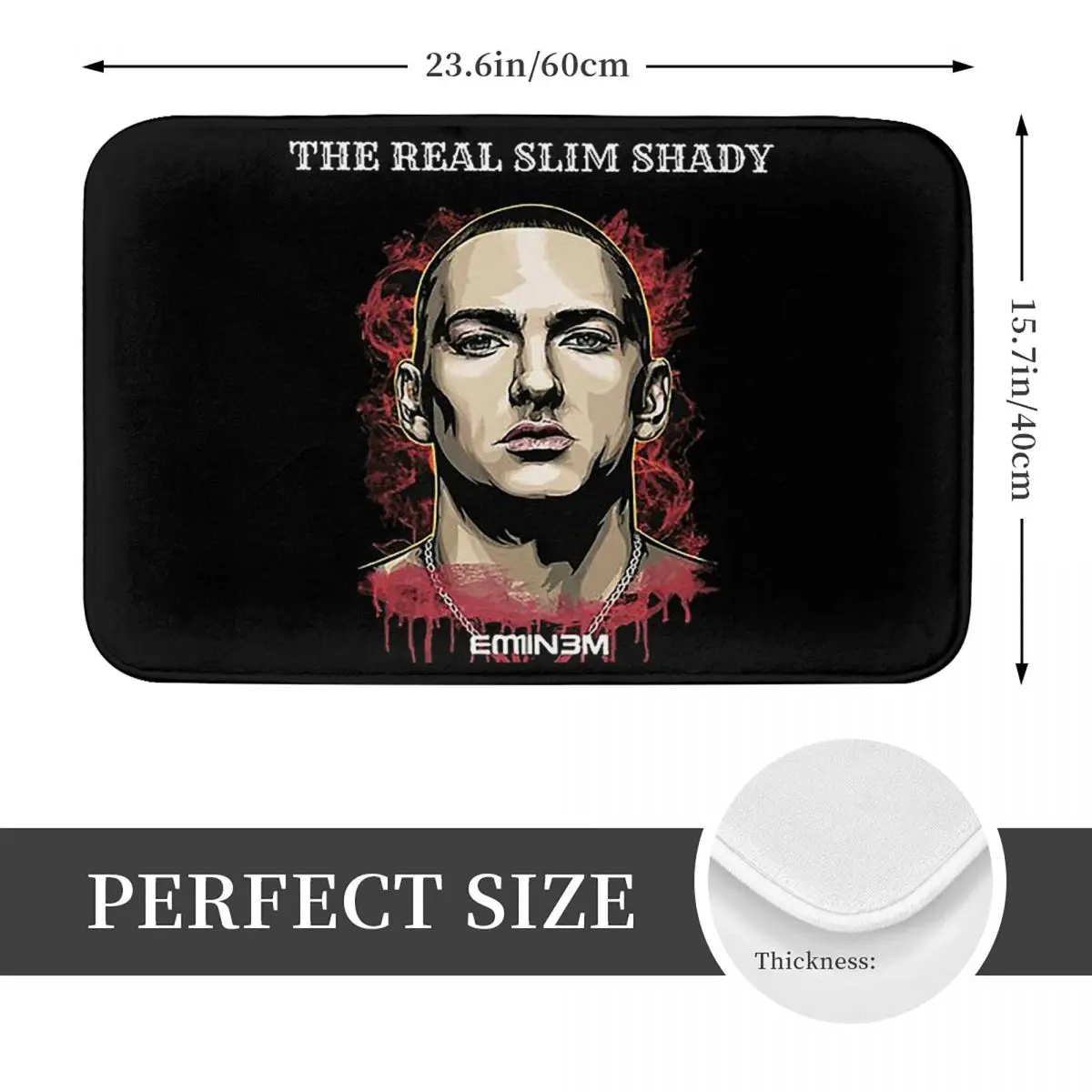 Eminem Anti-slip Doormat Floor Mat Antiwear Carpet Rug for Kitchen Entrance Home Balcony Footpad Mats