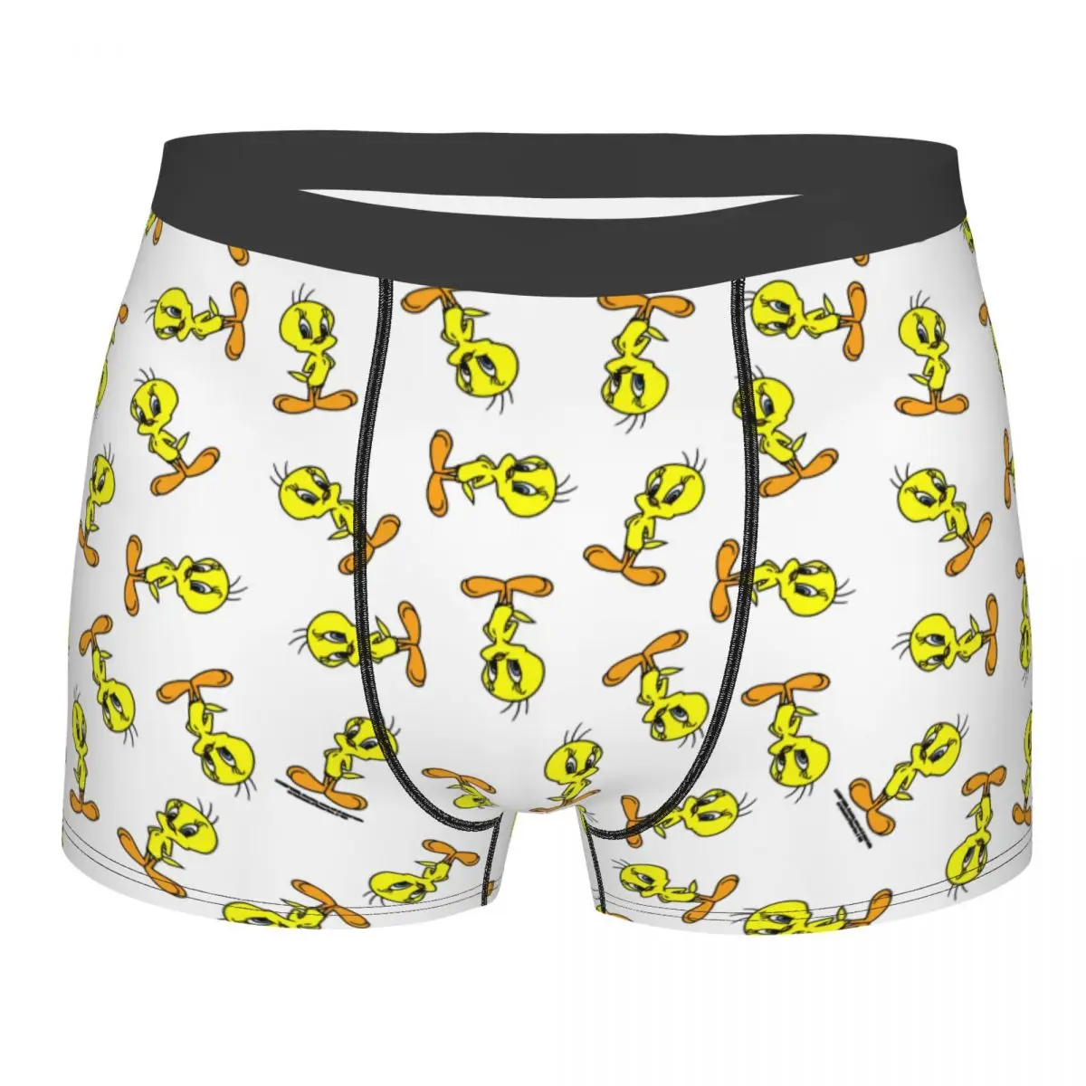 Custom Sexy Yellow Bird Cartoon Games Tweetys Boxers Shorts Underpants Men's Comfortable Briefs Underwear