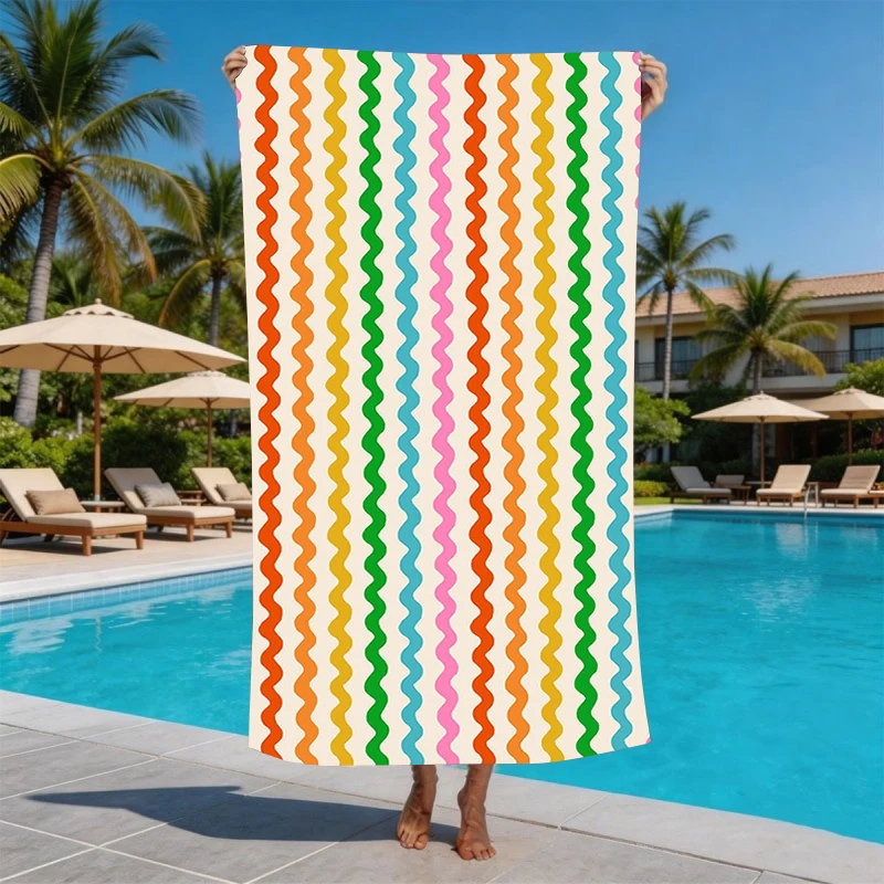 Bright Green Lime Slice Full Repeat Pattern Print Microfiber Quick Dry Sand Resistant Outdoor Swimming Pool Beach Towel
