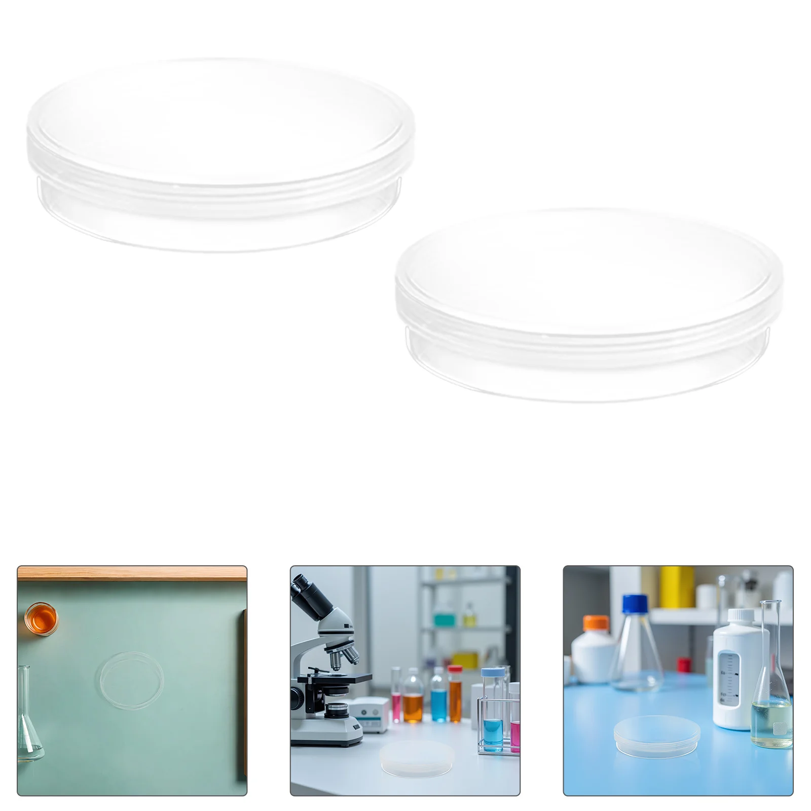 20 قطعة طبق بتري مختبر 70 مللي متر أطباق ثقافة بلاستيكية شفافة لتجارب علم الأحياء الدقيقة طبق بتري قابل لإعادة الاستخدام
