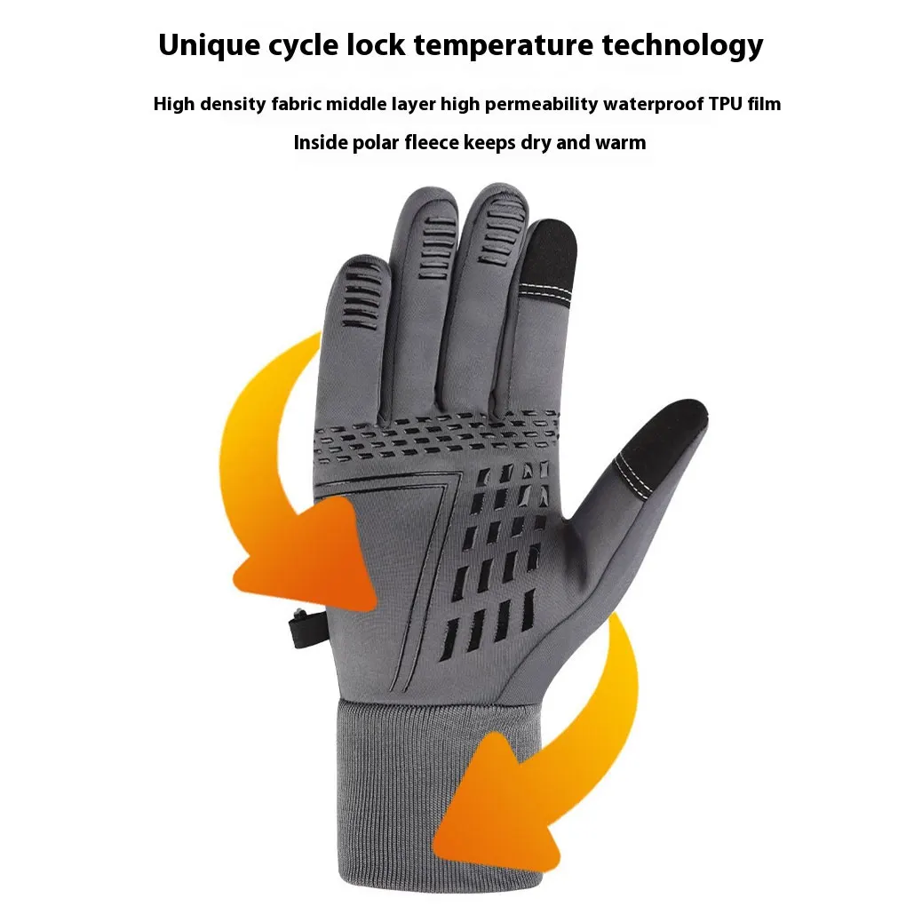 Winter Premium Motorcycle Riding Thermo Gloves Thermal Waterproof Gloves with Touch Screen Keep Warmming for Outdoor Cycling