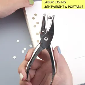 Single portable circle -shaped paper drilling drilling, 5 leaf capacity, 1/4 hole diameter, office material piercing 8 MAIN PAPER PERRATOR SALES - №6