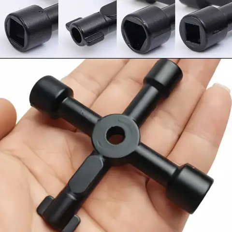 다기능 크로스 렌치 아연 합금 범용 패널 키 잠금 렌치, 엘리베이터 전기 찬장 캐비닛 소켓 라디에이터