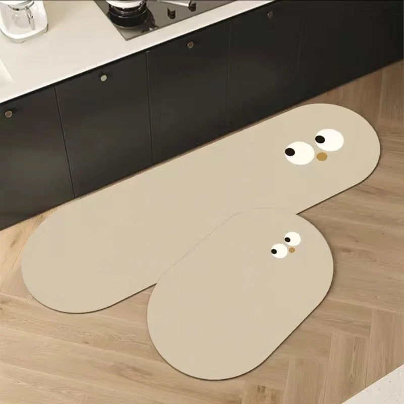 Kitchen non-slip and oil-proof scrubbable leave-in floor mat Diatom mud absorbent floor mat