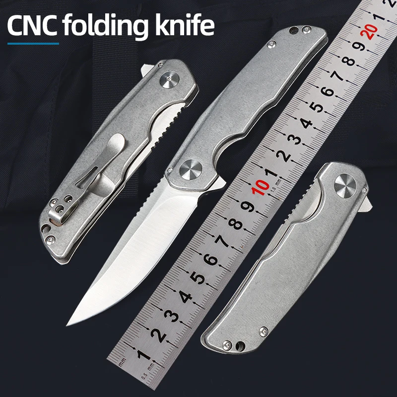 

all steel Handle Tactical Folding Stainless Pocket Knife 8CR13MOV Steel Blade function Knife Outdoor EDC Knife Hunting Tools