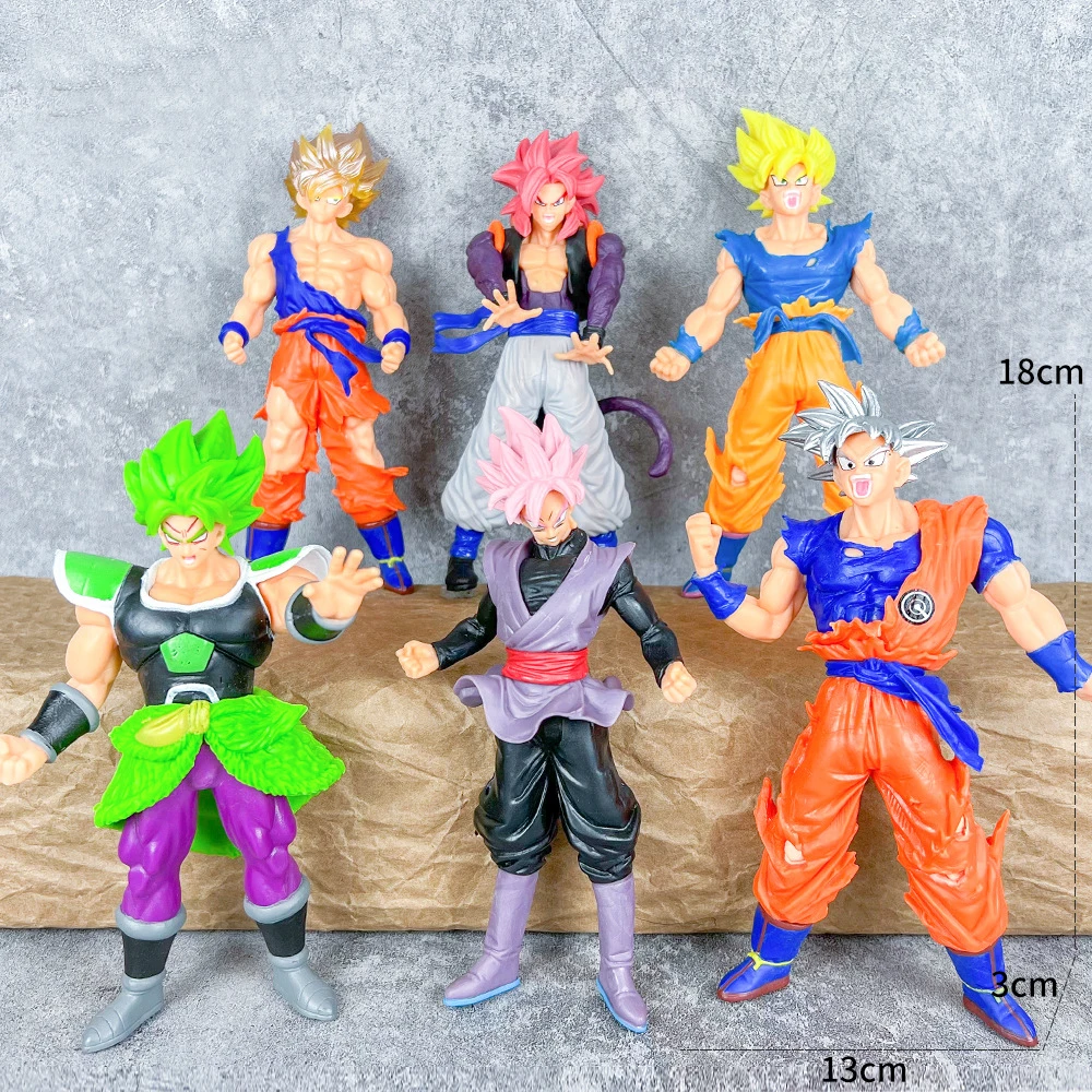 Figura de Acción de Anime Dragon Ball, Vegeta, Broly, Son Goku, Modelo Coleccionable para Niños, 18 cm