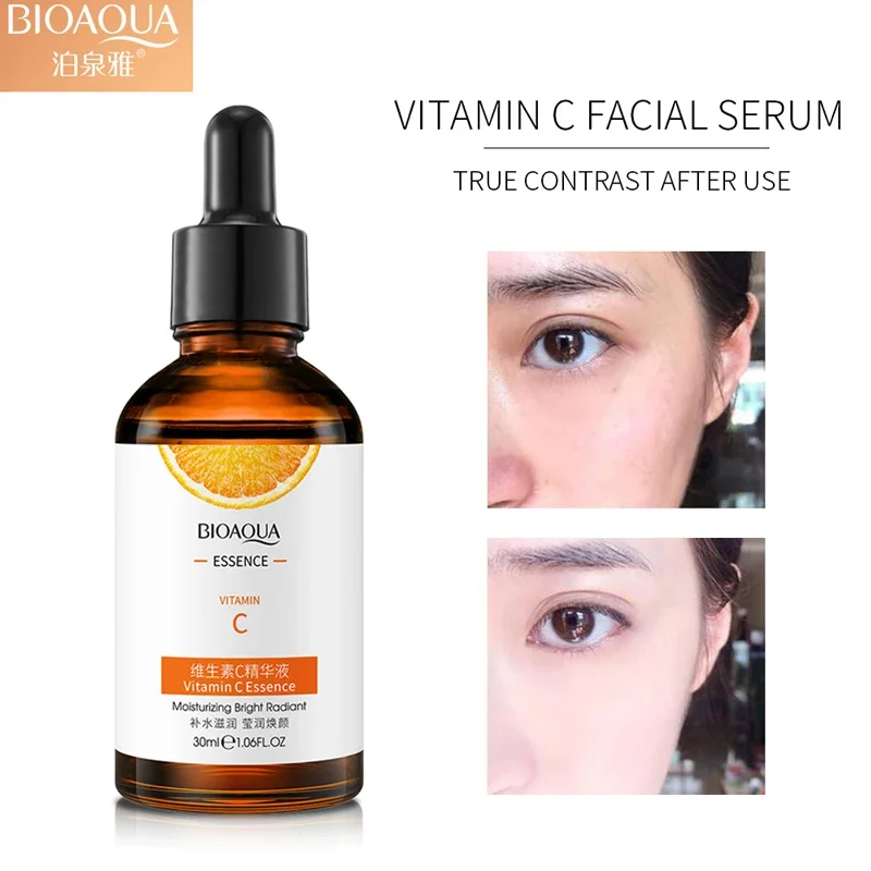 BIOAQUA Vitamin C Serum for Face Moisturizing Brightens Skin Repair Smooth Facial Essence Serum Facial Care Skincare Products