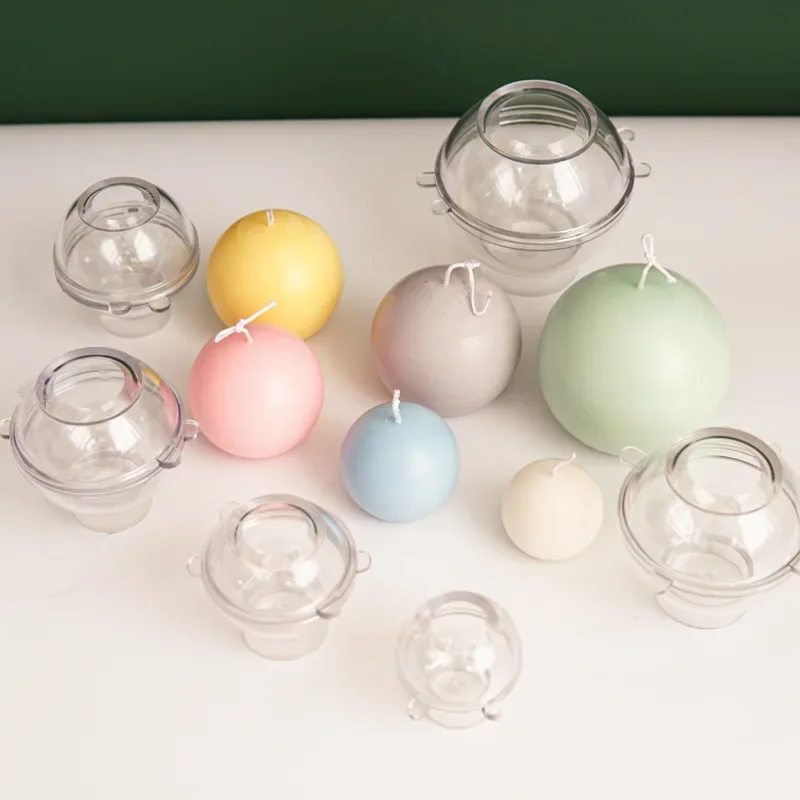 5-8cm Spherical Candle Plastic Mold Home Decor Diy Craft Candle Making Supplies Pc Acrylic Mould Kit Holiday Party Gift