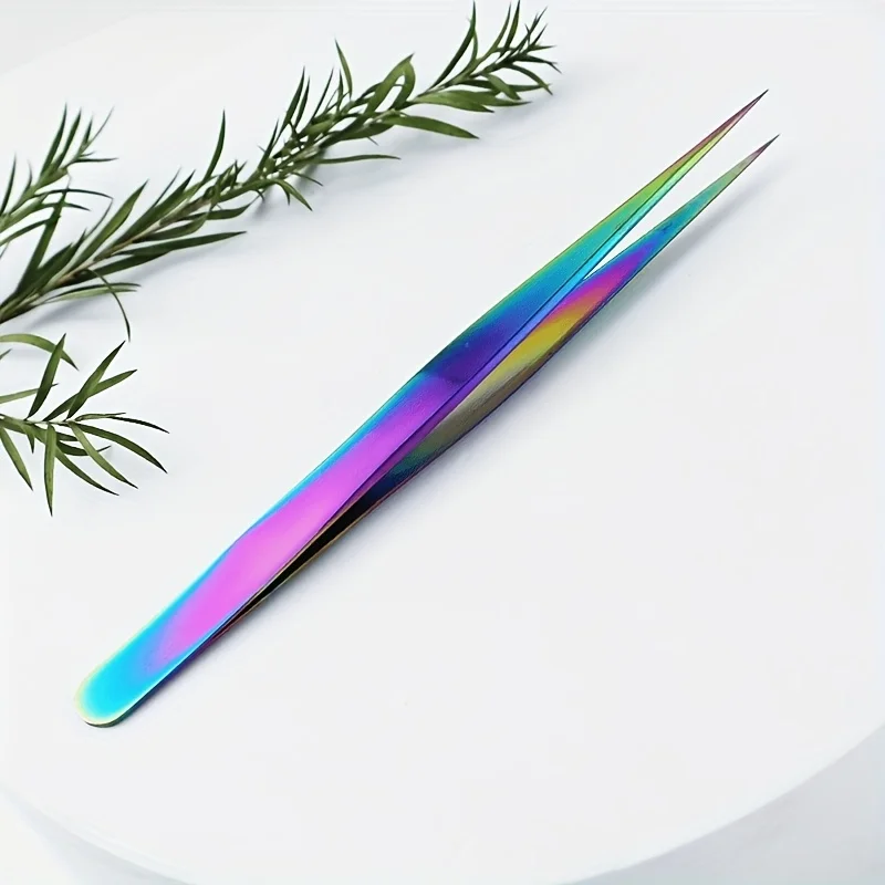 High Precision Eyelash Tweezers Set Stainless Steel Colored Lash Tweezer for Flawless Application & Brow Grooming Christmas Gift