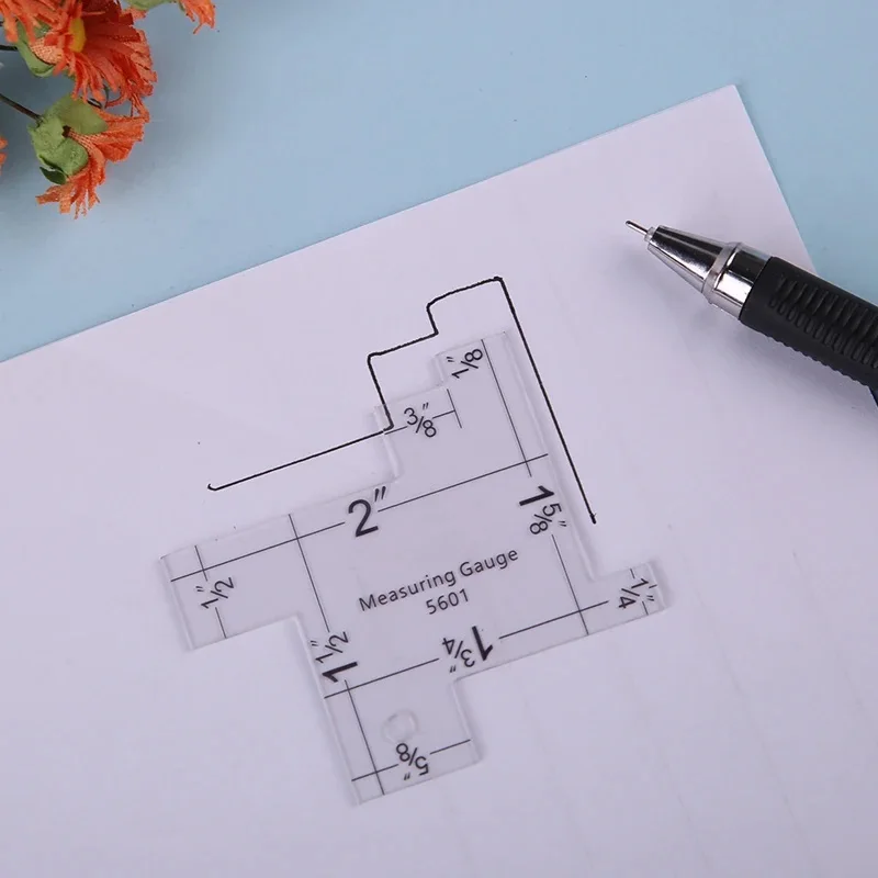 Precision Seam Measuring Gauge Metal Quilting Tailor Ruler Template Sewing Ruler For DIY Patchwork Quilting Craft Accessories