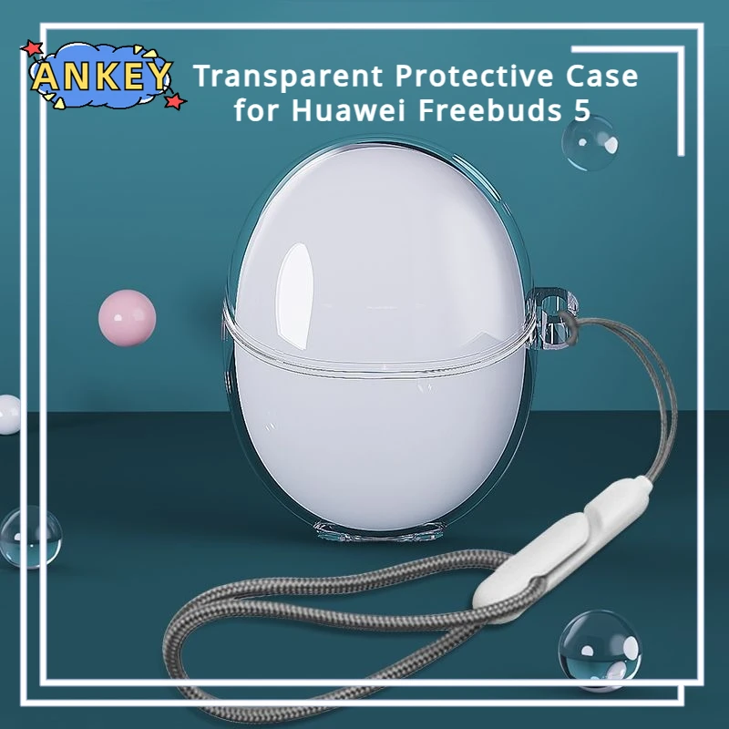 for Huawei Freebuds 5 Case Protective Transparent Clear TPU Covers Freebuds5 Bluetooth Earphone Shell Headphone Portable