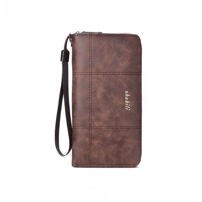 

High quality men's long wallet niche fashion retro casual vertical wallet student versatile practical multi slot wallet