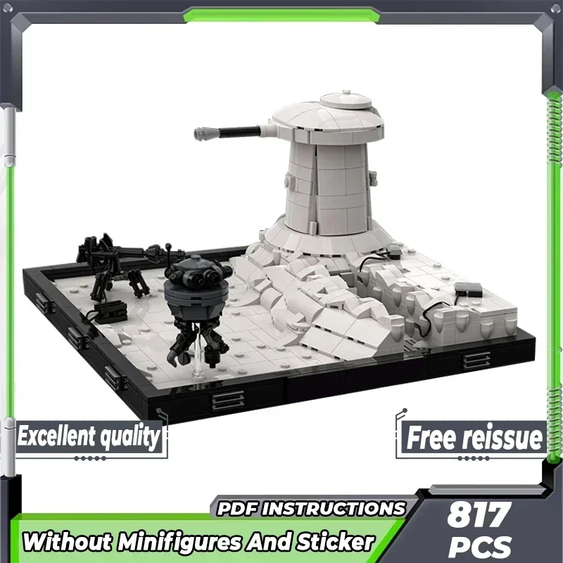 

Звездная модель фильма Moc, строительные кирпичи, битва льда и снега, диорама, технология, модульные блоки, подарок, рождественские игрушки, наборы «сделай сам», сборка