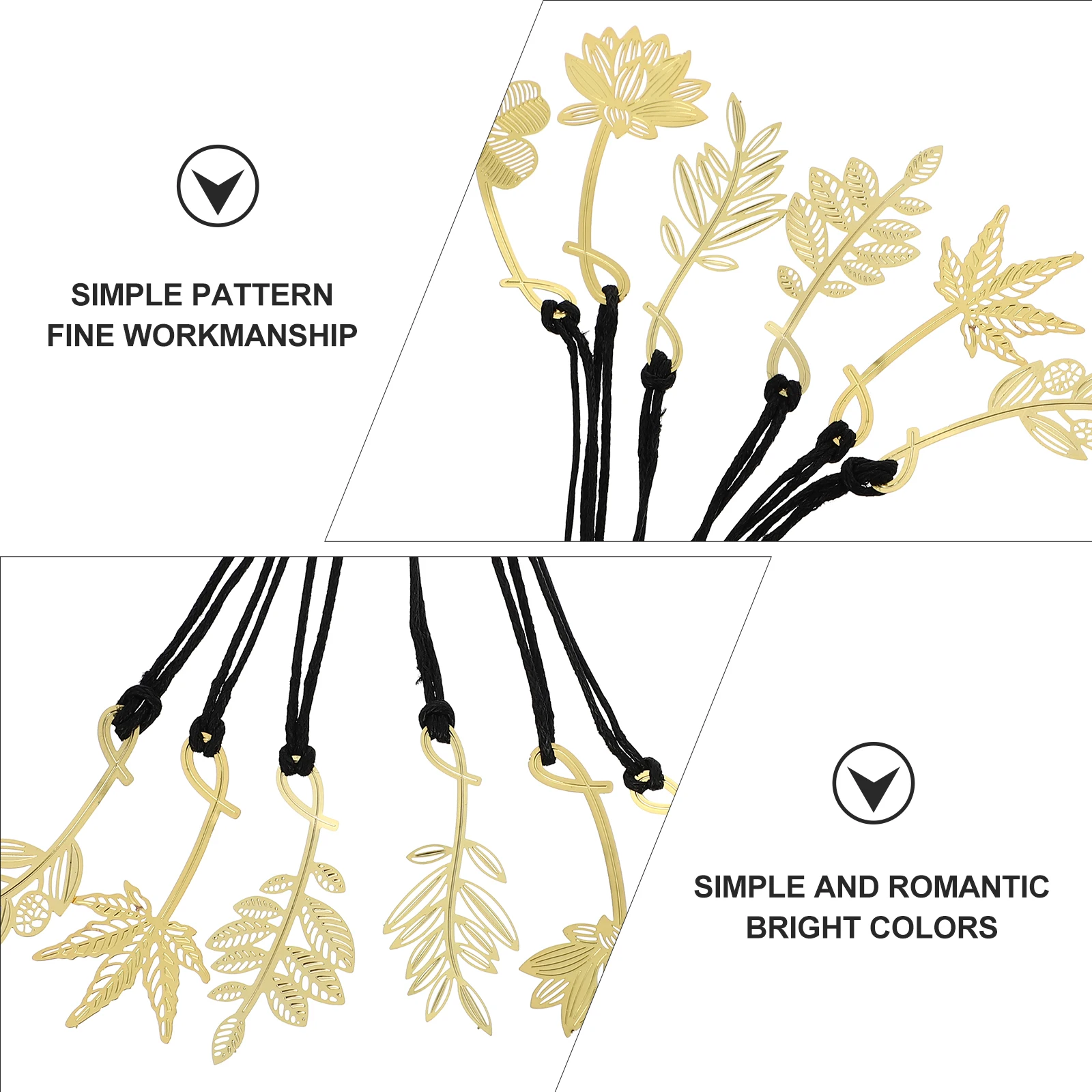 12 Stück Legierung Pflanzen Lesezeichen Metall Lesezeichen Student Seite Lesezeichen Studiebedarf Goldene Dekoration Geschenk Einfaches Design