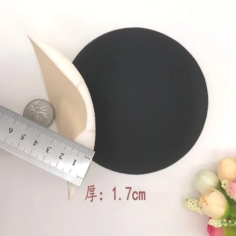 10 Pasang Bantalan Payudara Elastis Tinggi Tebal Bulat dengan Bantalan Payudara Gaun Kasa