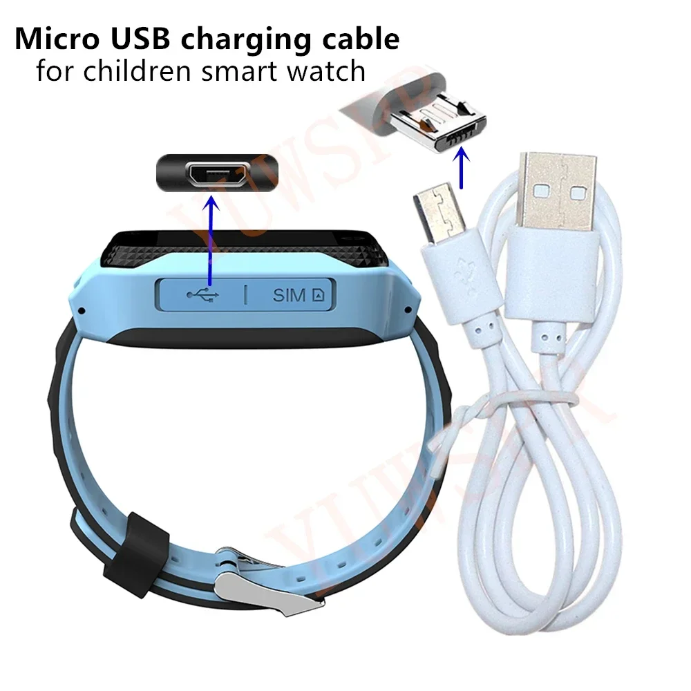 USB Magnetic 2 Pin Charging 5 Pin Data Cable Line Clip-on Charger for Kids GPS Tracker Smart Watch LT21 LT31 Q12 Q19 K9 T16 DF33